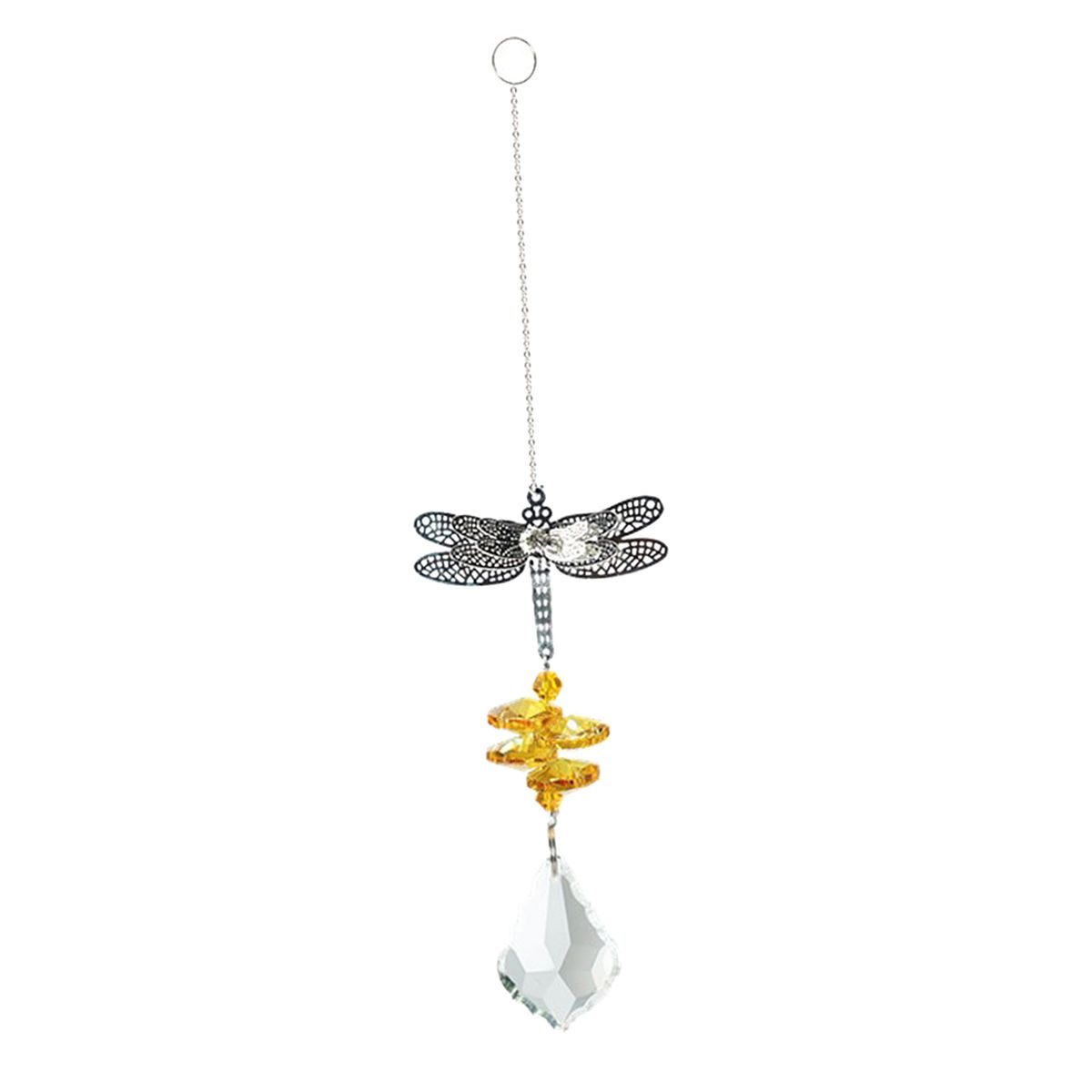 Crystal  Glass Ball Hanging  Wedding Decor Yellow