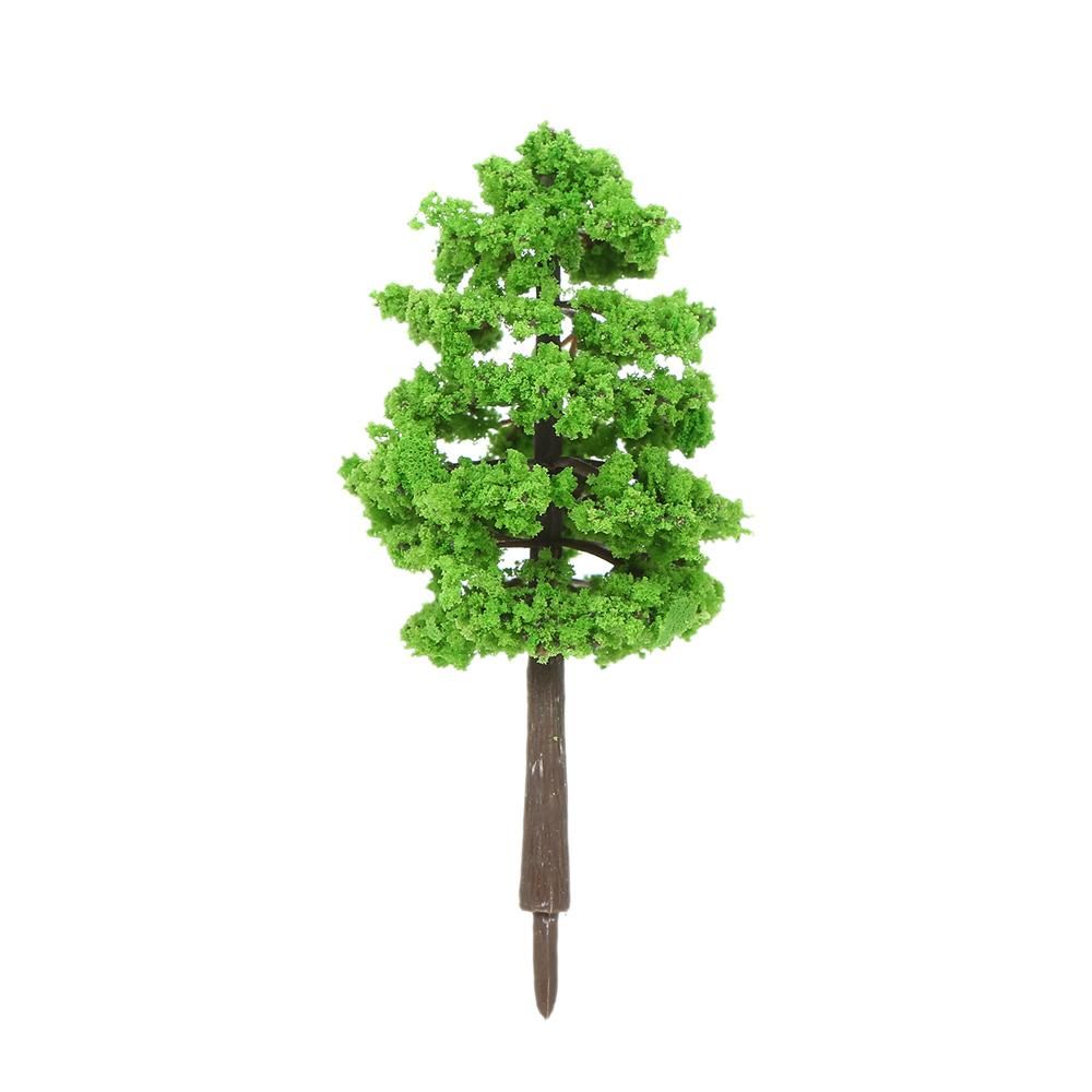 60pcs Mini Plastic Green Trees Scale Architectural Models Train Railways Landscape Scenery Layout Garden Decoration Tree Toys
