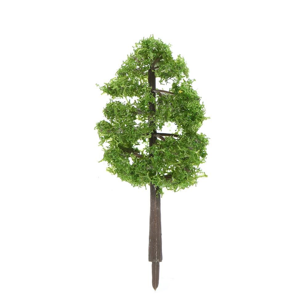 60pcs Mini Plastic Green Trees Scale Architectural Models Train Railways Landscape Scenery Layout Garden Decoration Tree Toys