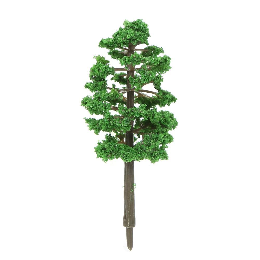 60pcs Mini Plastic Green Trees Scale Architectural Models Train Railways Landscape Scenery Layout Garden Decoration Tree Toys