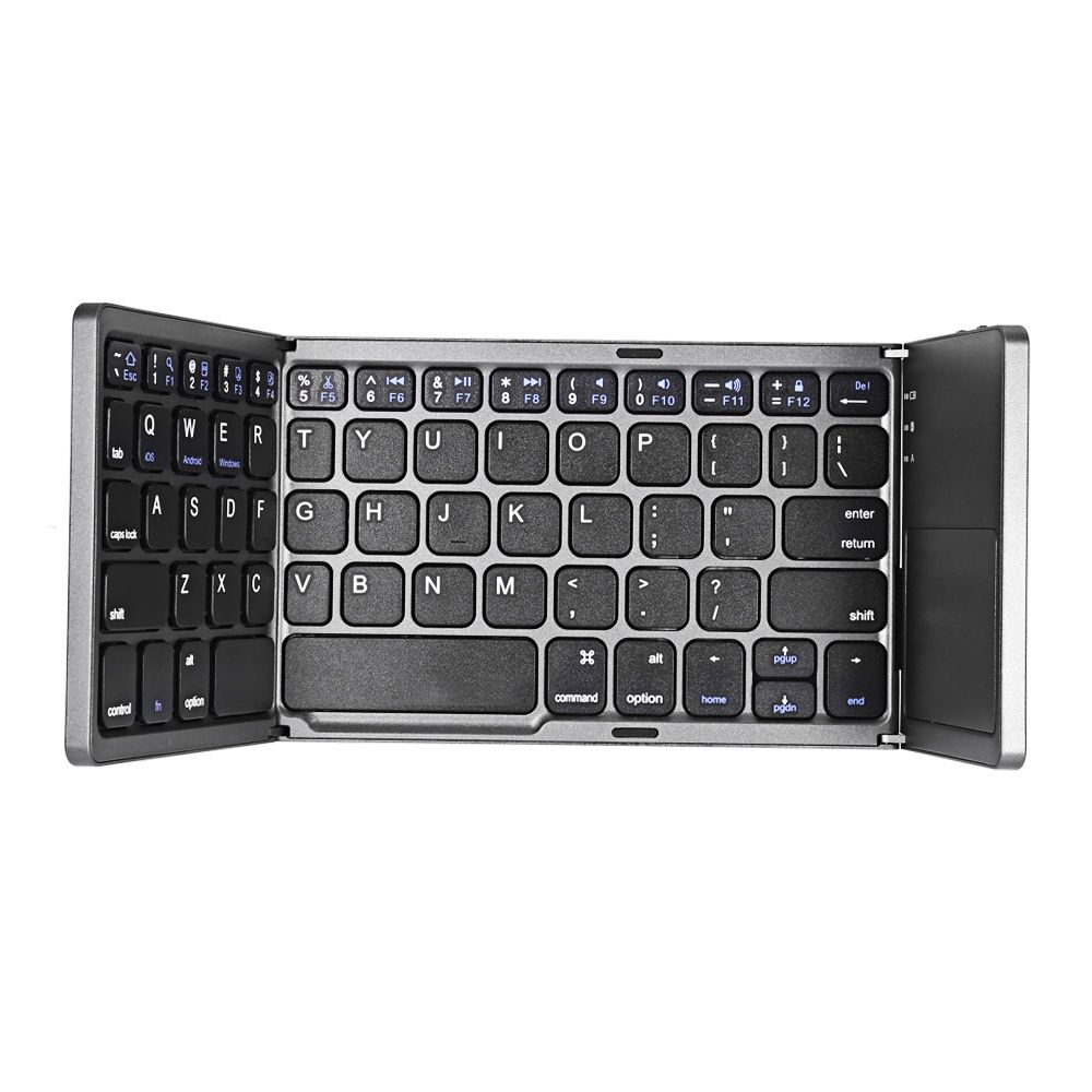 B033 Bluetooth Keyboard Three Layers Folding Touchpad