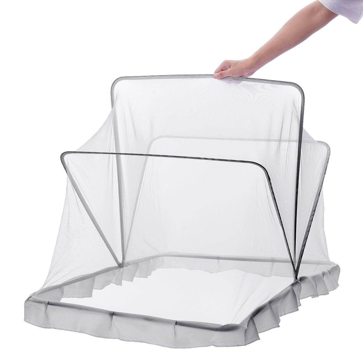 Portable Foldable Baby Bed Crib Curtain Sleep Mosquito Cover Net Space Grey