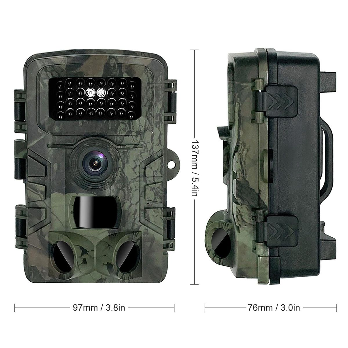 Trail Camera Waterproof 20MP 1080P Hunting Game Camera with 3 Infrared Sensors Night Vision Motion Activated Wildlife Scouting Camera
