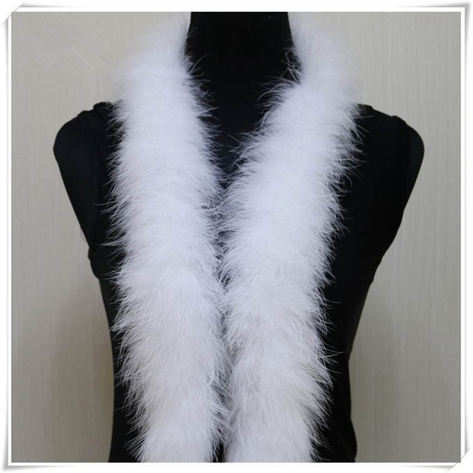 6 Feet White Marabou Feather  Night Party Burlesque Dress White