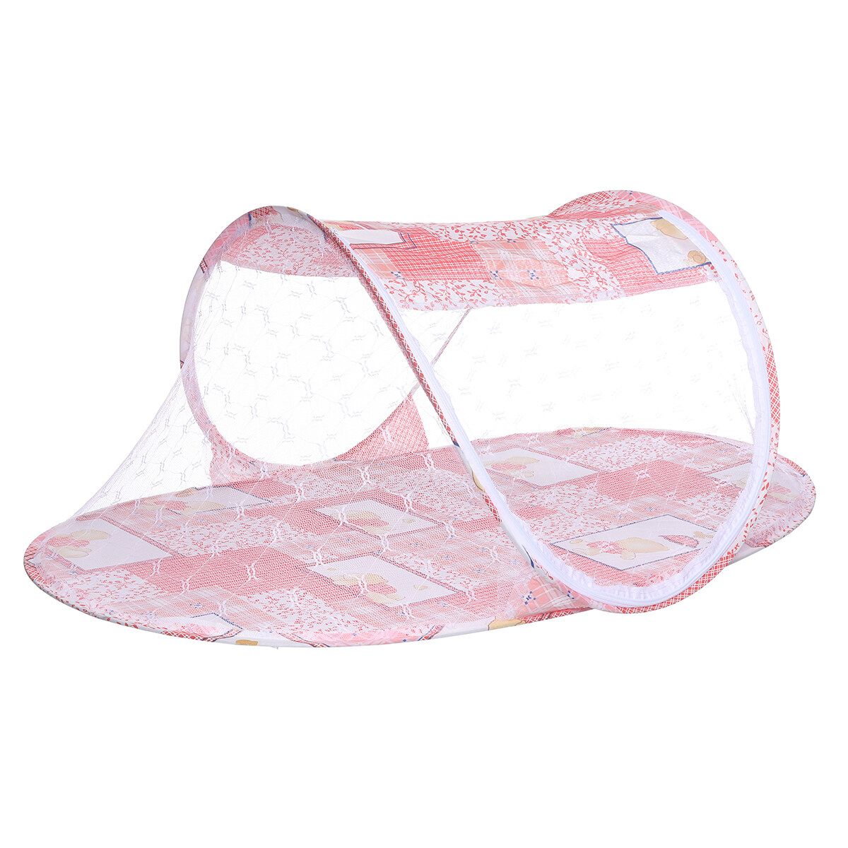 Baby Crib Netting Portable Foldable Tent Bed Mosquito Newborn Sleep Netting Travel Play Orange