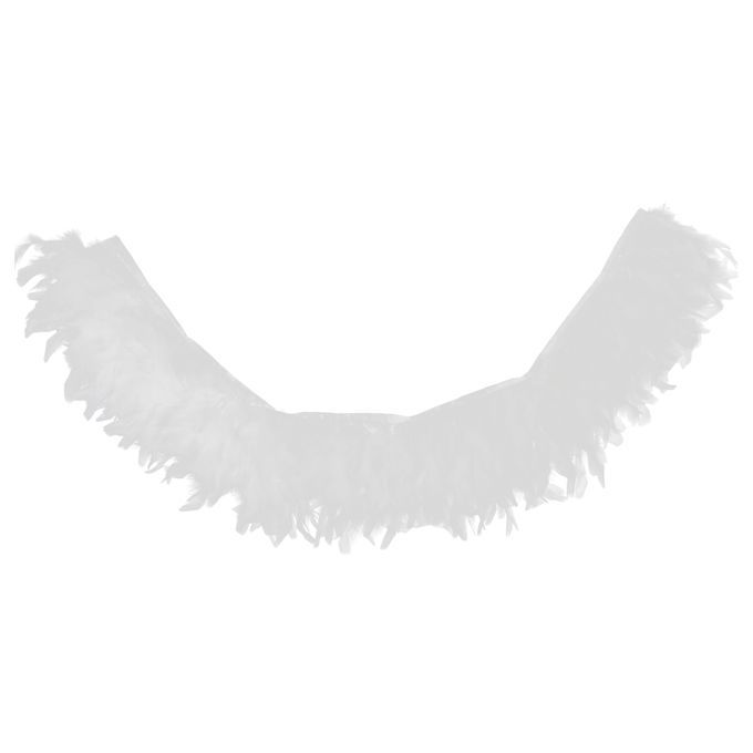 2 Yard White Turkey Feather Fringe Trim For Costume Millinery Decor