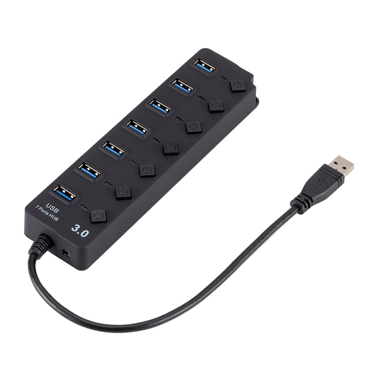 USB 3.0 HUB Splitter 7 Ports With On/Off Switches High Speed