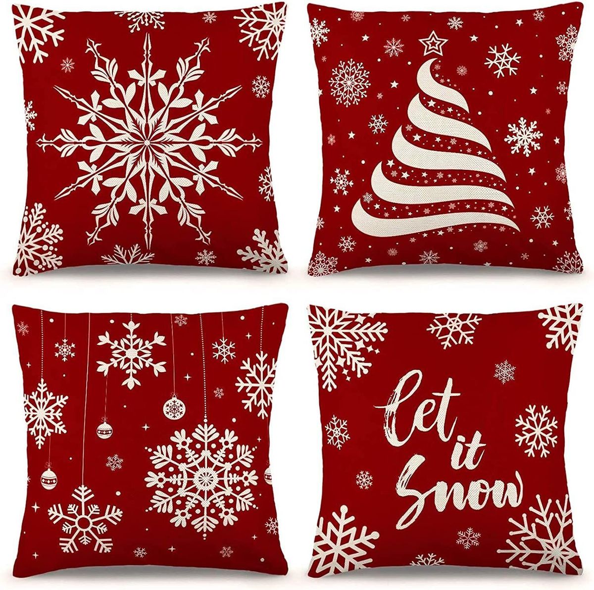 4 Pillow Covers,Christmas Gift or Home Decor,45 X 45cm,Sofa Cushion Covers