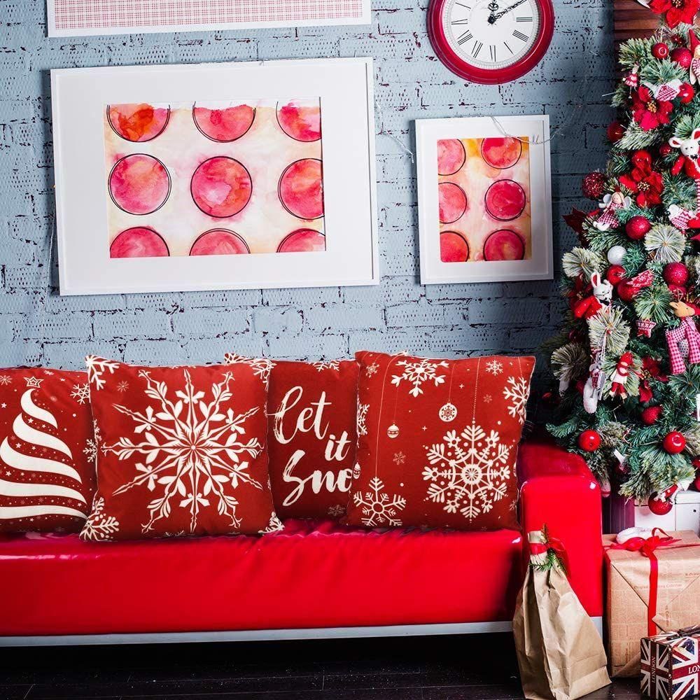 4 Pillow Covers,Christmas Gift or Home Decor,45 X 45cm,Sofa Cushion Covers
