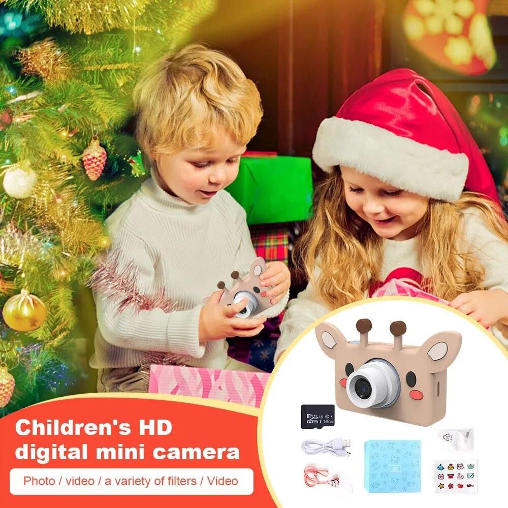 Mini Camera Kids Toys 2.0 Inch Screen Children Camera Support for TF Card Christmas Birthday Festival Gifts Educational Toys