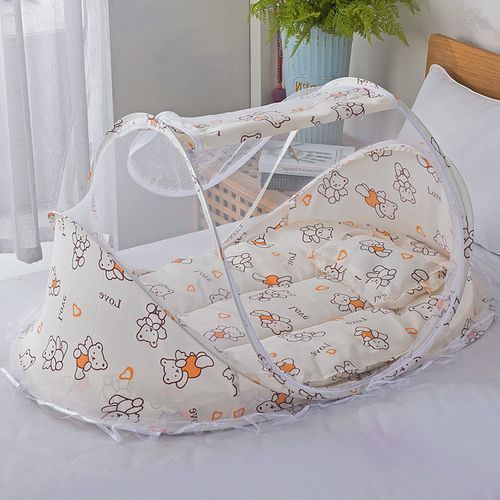 4PCS Summer Baby Bed Crib Mosquito Netting Folding Mattress