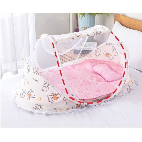 4PCS Summer Baby Bed Crib Mosquito Netting Folding Mattress