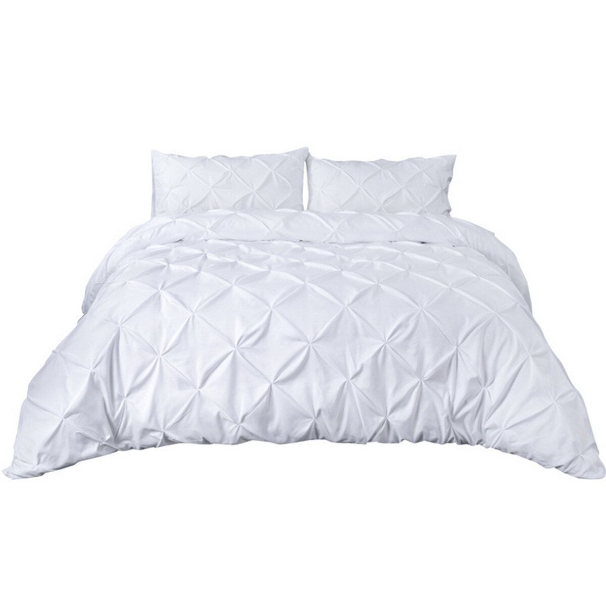 Duvet Cover Set Green/Blue/Grey/White White