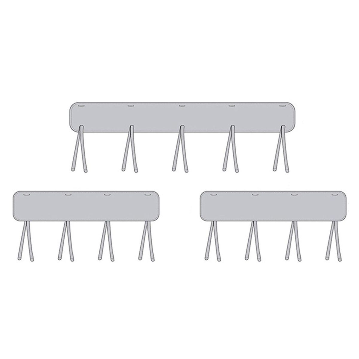 Toddler Bed Safety Rail Soft Safe Bed Rail Protection Set for Baby Grey