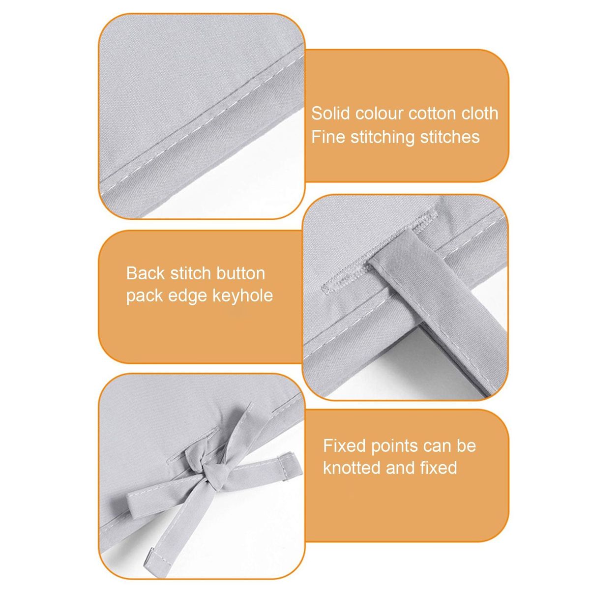 Toddler Bed Safety Rail Soft Safe Bed Rail Protection Set for Baby Grey