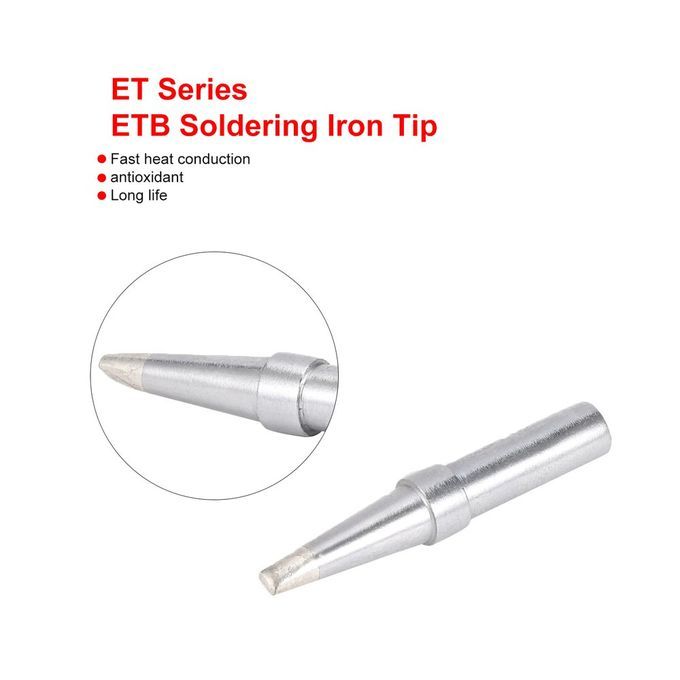 2Pcs ET Soldering Iron Tips ETB Welding Tools For Weller Station Silver