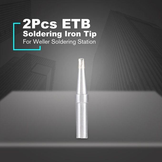 2Pcs ET Soldering Iron Tips ETB Welding Tools For Weller Station Silver