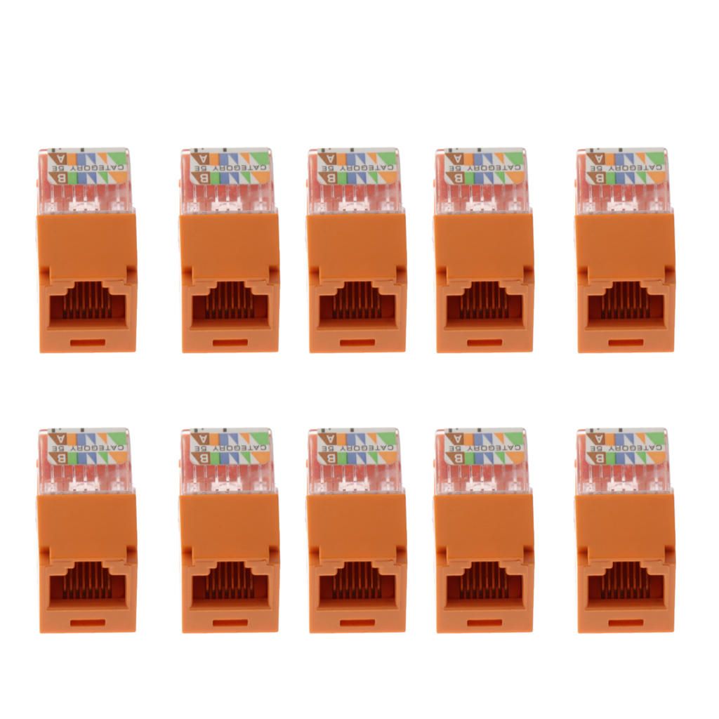 10x RJ45 Cat5e Keystone Jack Ethernet Punch Down Cat6 Network Module