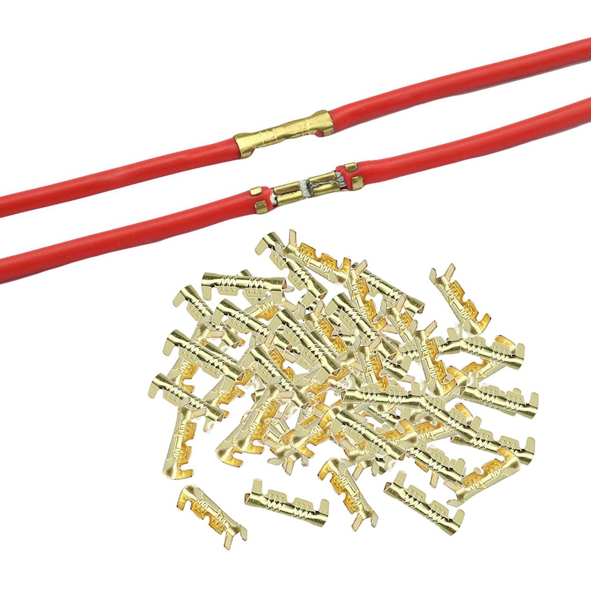 Wiring Terminal Tab Cold Inserts Connect Lines 50Pcs
