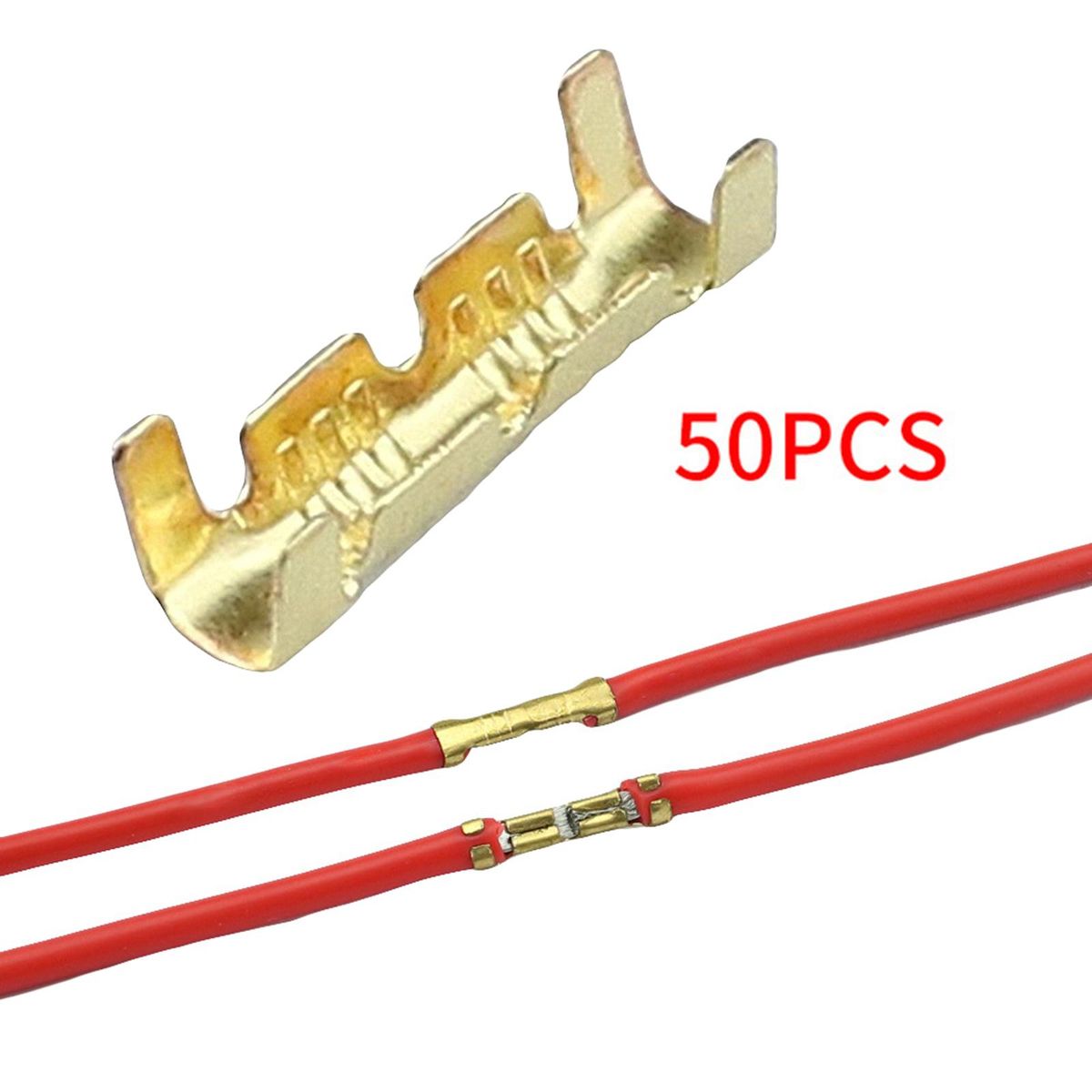 Wiring Terminal Tab Cold Inserts Connect Lines 50Pcs