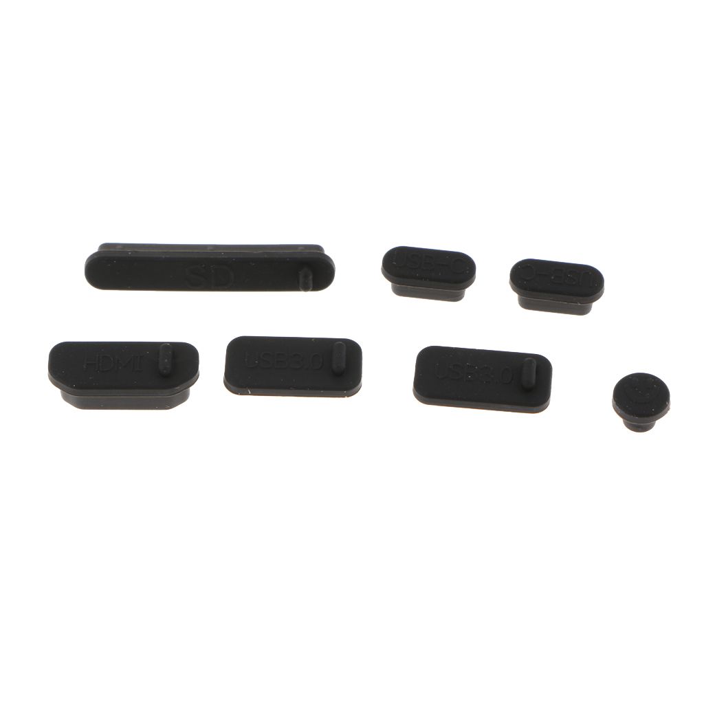 Silicone Port Plug Cap Stopper Set 12.5/13.3\'\' Black