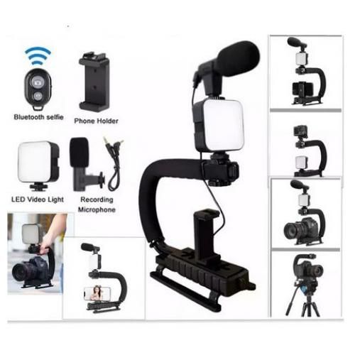 Vlogging Kit Potable Handheld Bracket Gimbal Phone Cameras Stabilizer
