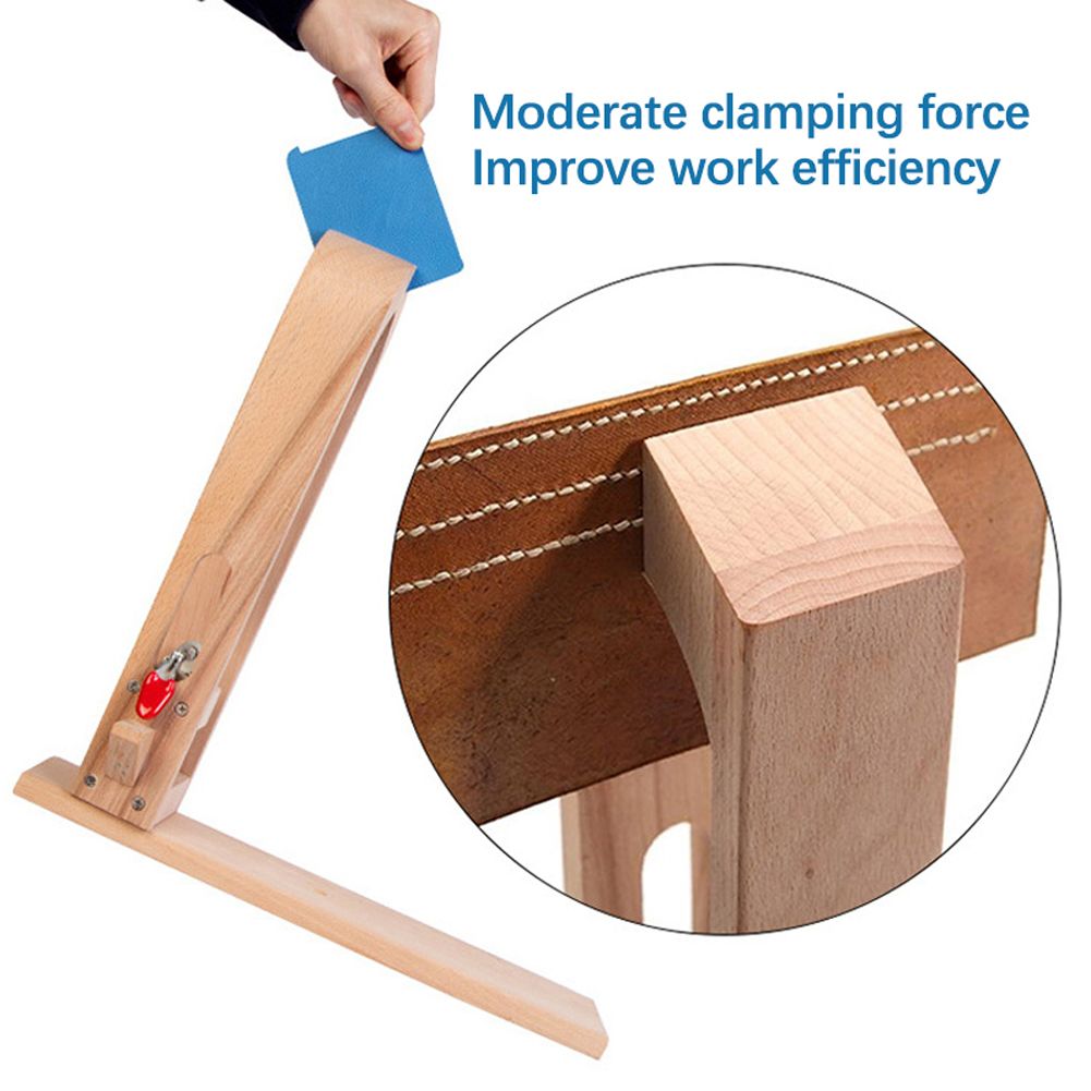 Leather Hand Stitching Fixture Wooden Leather Fix Clamp