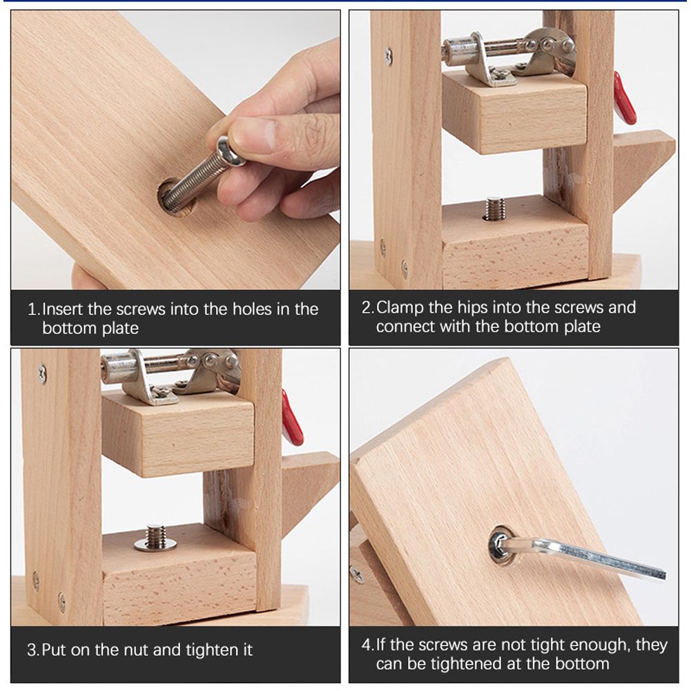 Leather Hand Stitching Fixture Wooden Leather Fix Clamp