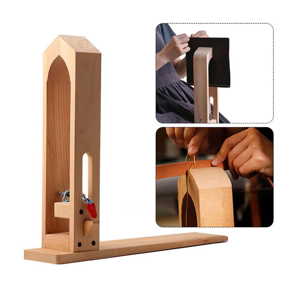 Leather Hand Stitching Fixture Wooden Leather Fix Clamp