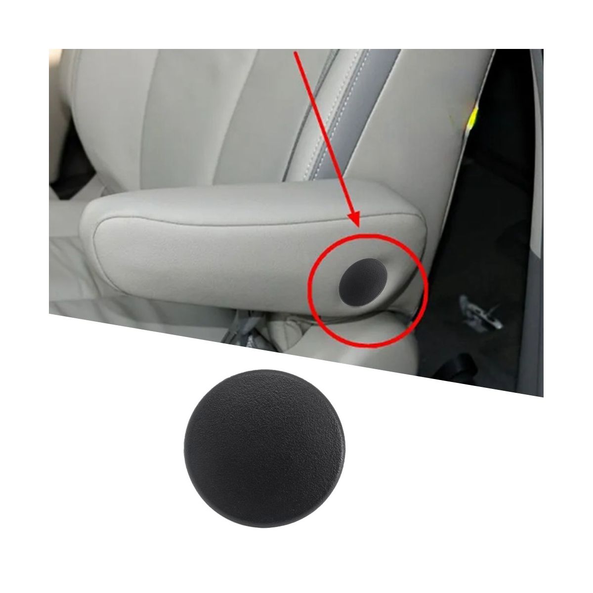 For Toyota Sienna 2010-2019 Seat Armrest Cover Front Middle Row Seat Armrest Cover Screw Hole Round Cover 72848-08020