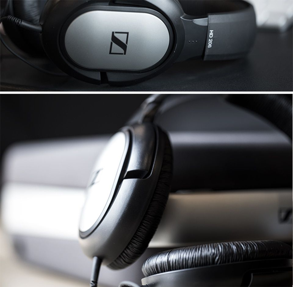 Sennheiser Hd 206 Stereo Wired Headphones Earphones Over Ear Black Earphone
