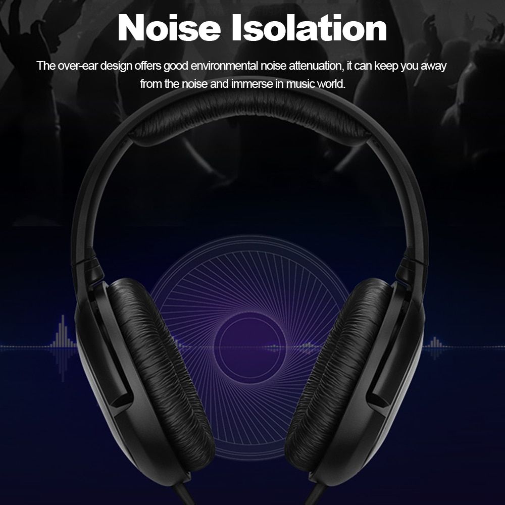 Sennheiser Hd 206 Stereo Wired Headphones Earphones Over Ear Black Earphone