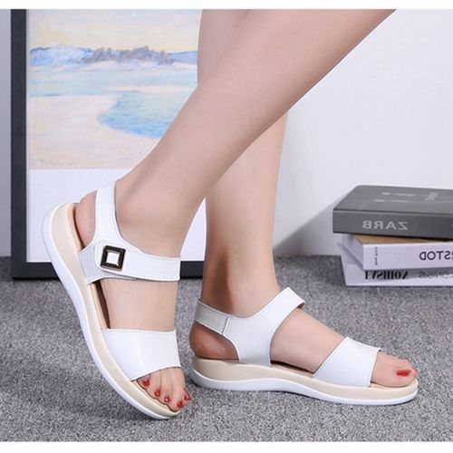 Women Summer Ultra Light Sandals Flat Shoes-White