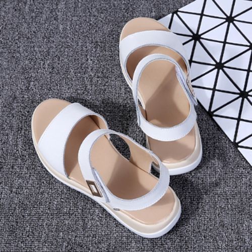 Women Summer Ultra Light Sandals Flat Shoes-White