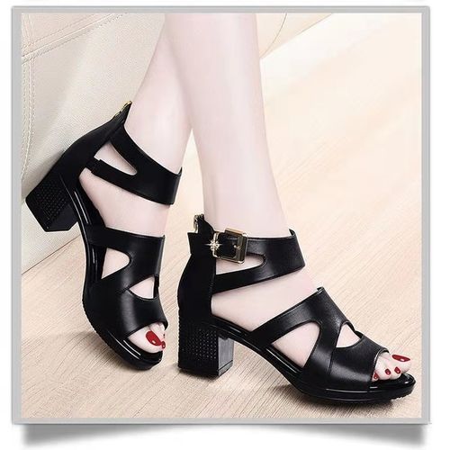 Ladies Fashion Simple Sandals - Black