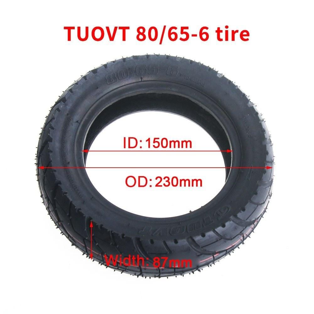 10-inch Electric Scooter Tire 80 / 65-6 Inner And Outer Tire 80 / 65-6 Thickened Tire Inner Tube Tire Parts