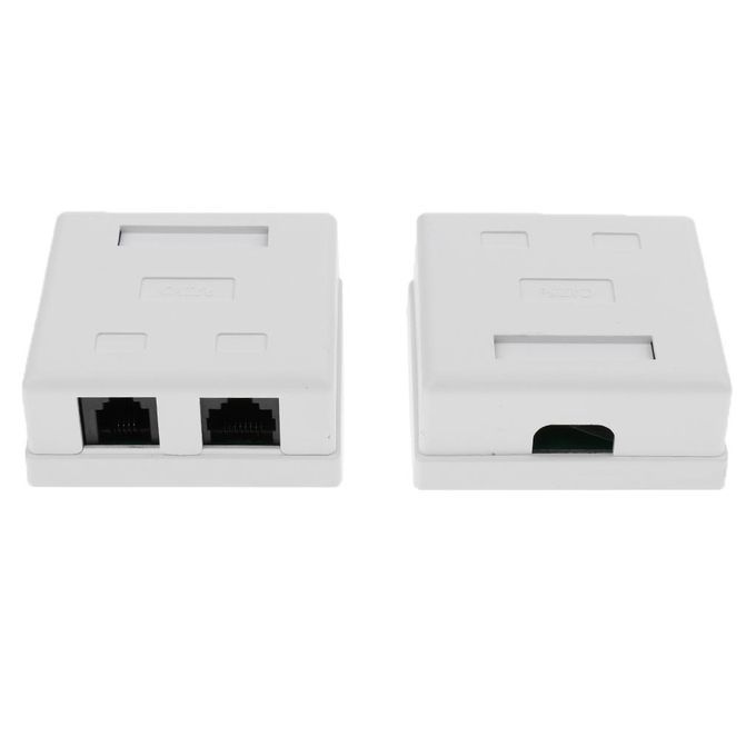 4x 2-port 8P8C Cat6 Network Cable Wall Box