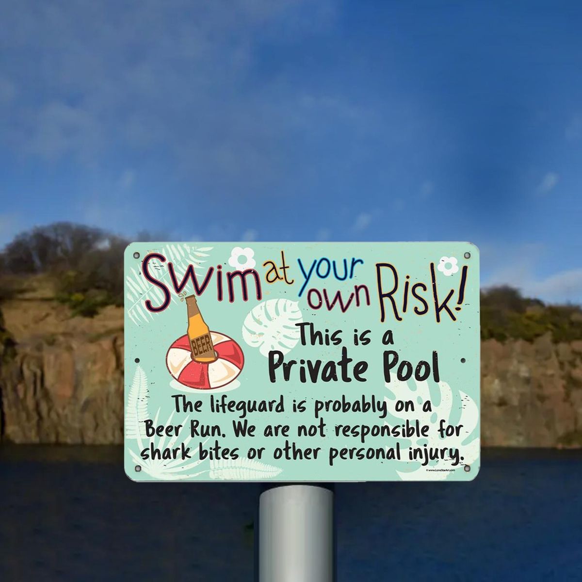Swimming Pool Signage Metal Swimming Pool Rule Sign