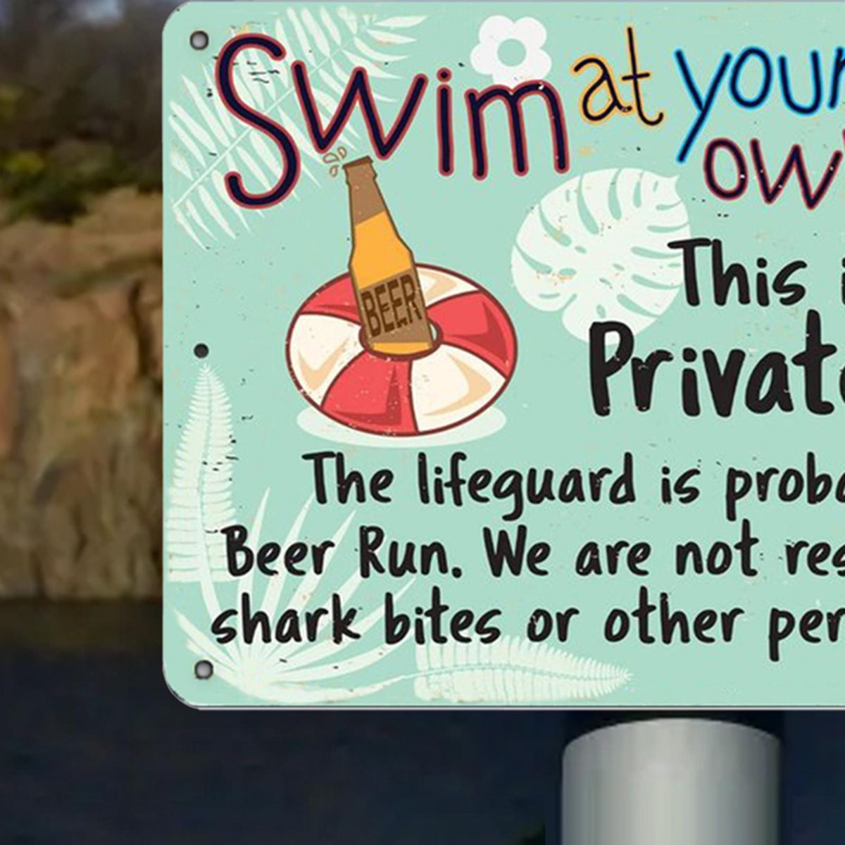 Swimming Pool Signage Metal Swimming Pool Rule Sign