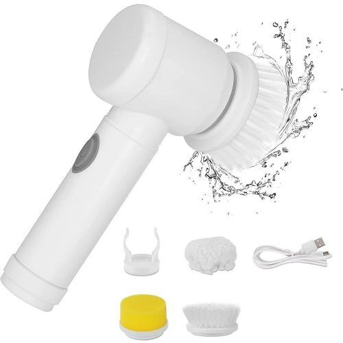 5-in-1 Electric Cleaning Brush Bathroom Wash Brush Kitchen Cleaning Tool USB