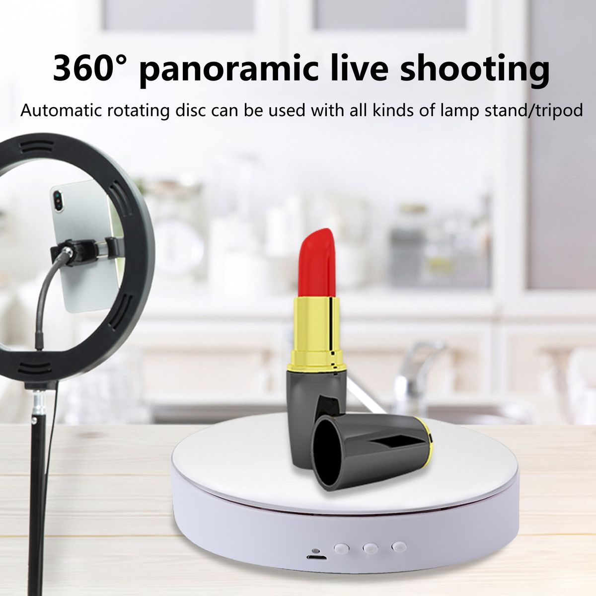 Rotating Show Stand Electric Rotating Showcase Motorized Turntable White
