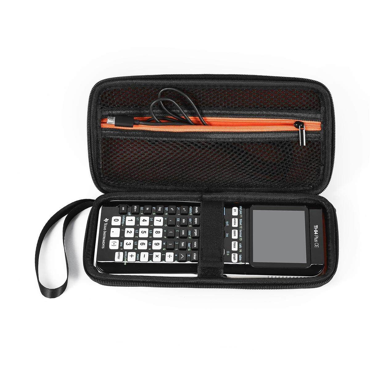 Graphing Calculator Shockproof Zipper Case For Texas Instruments TI-84 / Plus Black