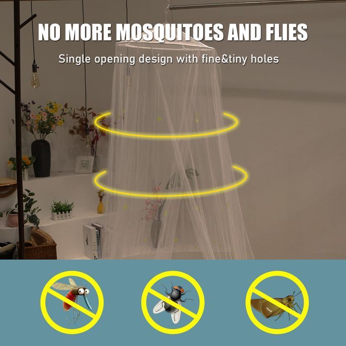 Bed Canopy Anti-mosquito Net With Snowflakes Glow In Dark