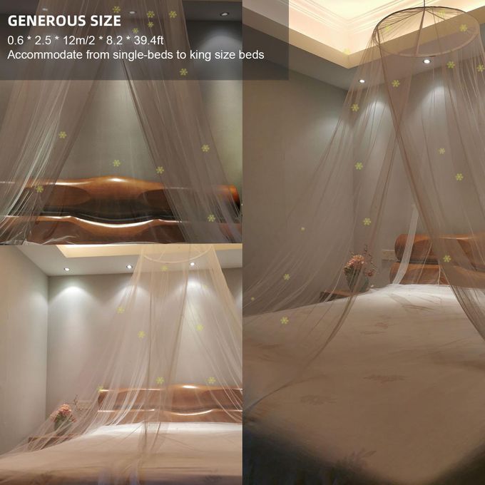 Bed Canopy Anti-mosquito Net With Snowflakes Glow In Dark