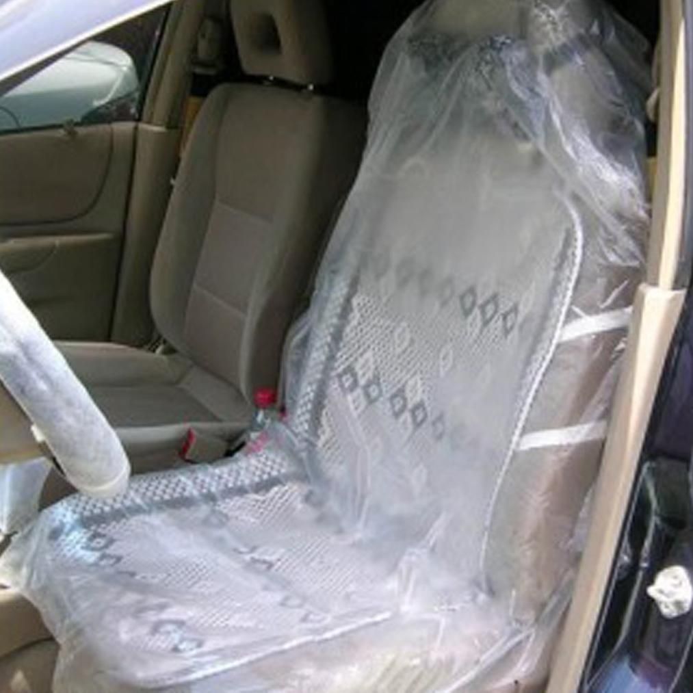 10 pcs. Disposable car seat covers vehicle protection foils for mechanic repair transparent