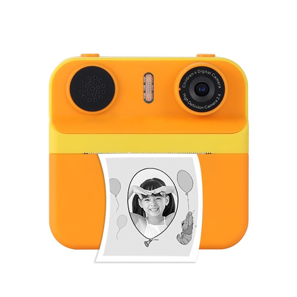 Cute Instant Print Kids Digital Camera 1080P Digital Video Camera Dual Lens 2.4 Inch Screen with Flash Built-in Battery Picture Frames Birthday Festival Gift for Children Boys Girls