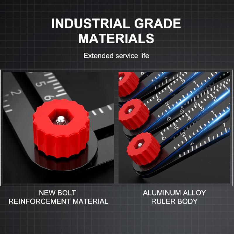 12/9/6 Fold Aluminium Alloy Tile Hole Locator Multi