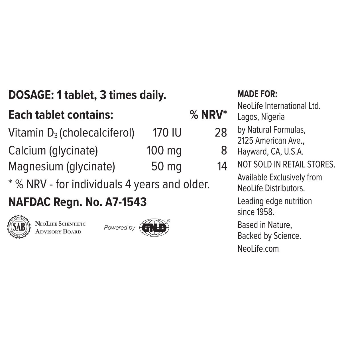 Chelated Cal-Mag With 500 IU Vitamin D3 - 90 Tablets