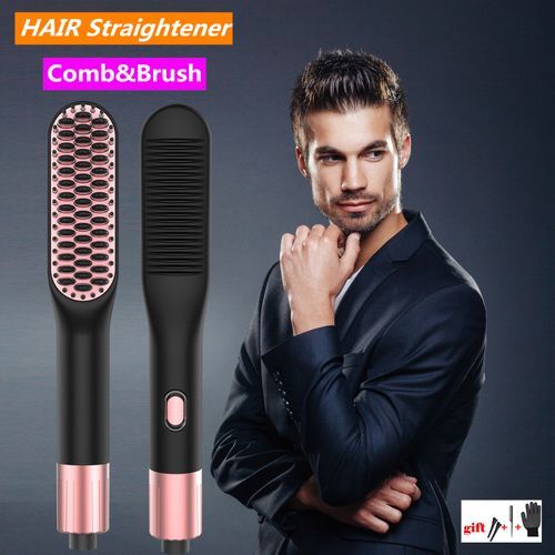 Multifunctional Hair Straightener Modelling Comb Beard Modelling Comb Comb For Women&Men Unisex-062-Black