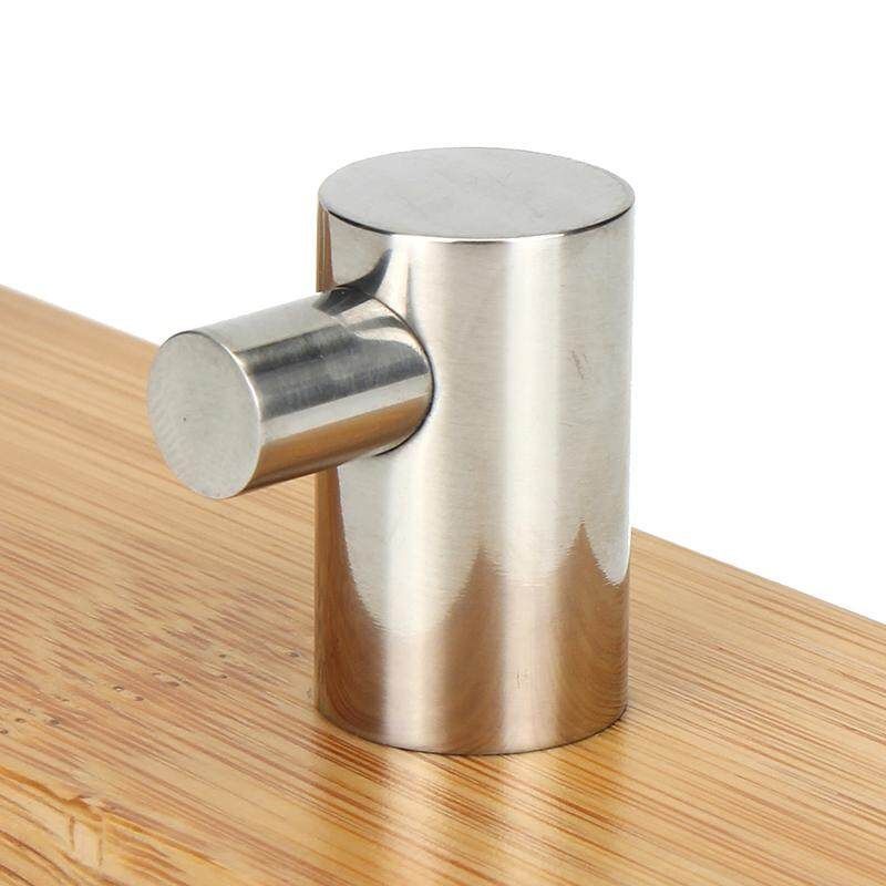 Bamboo Stainless Steel Hooks Wall Door Clothes Keys Bag Hanger Holder Towels Shelf Kitchen Bathroom Organizer 3 Sizes#Single Hook Single Hook